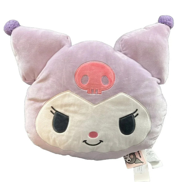 NEW Miniso X Sanrio Kuromi Ultra Soft 15" Plush Pillow Back Cushion - Picture 1 of 4